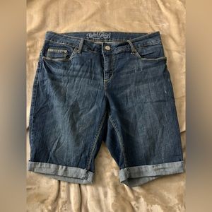 Faded Glory blue jeans shorts size 14